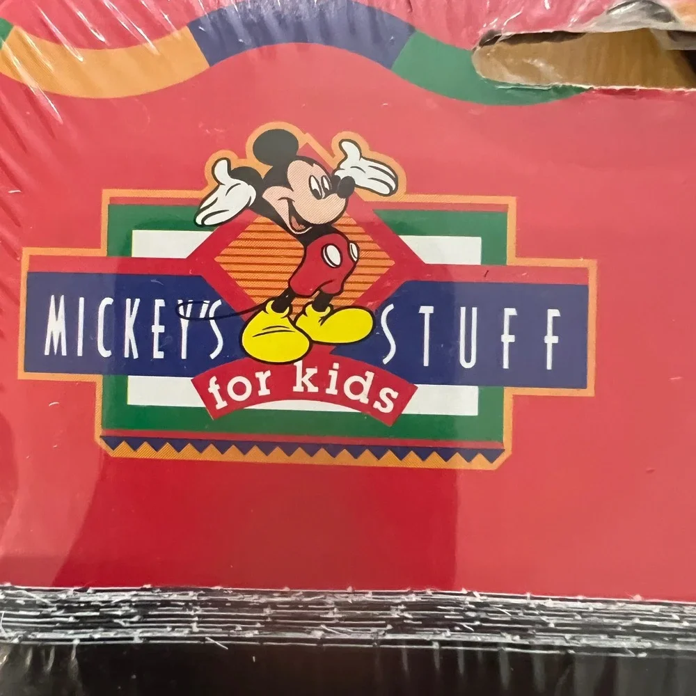 Classic Mickey Mouse Wallpaper Border Red Black 90s Mickey's Stuff for Kids NOS